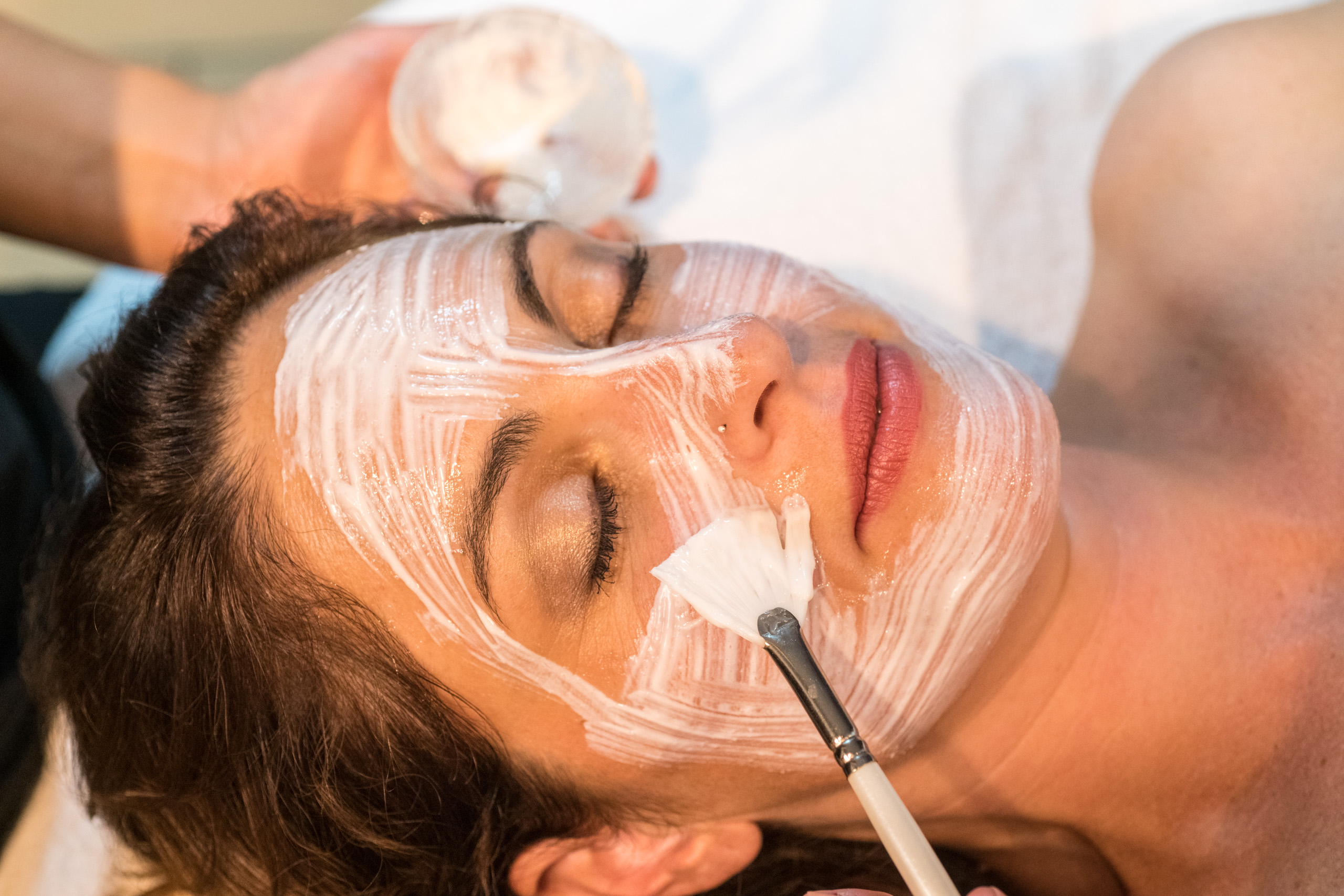 Facial treatment at the wellness hotel