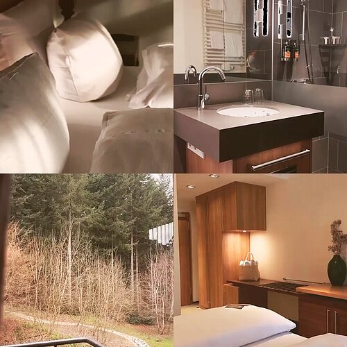 Ein Zimmer, das du nicht mehr verlassen willst.
Das Deluxe Zimmer im Marienhöh. 

Viel Raum, warmes Licht, Blick in den...