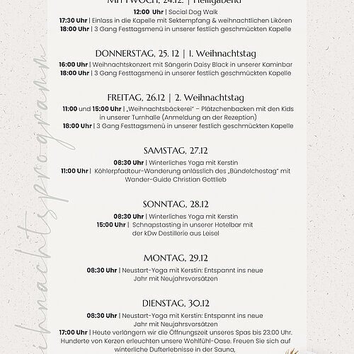 An alle, die an den Feiertagen bei uns sind: Das hier erwartet euch.
An alle, die zu spät buchen: Genau das verpasst...